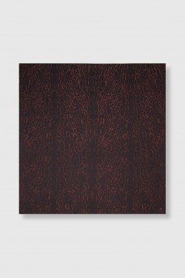 Grand foulard en soie imprimé léopard rouge