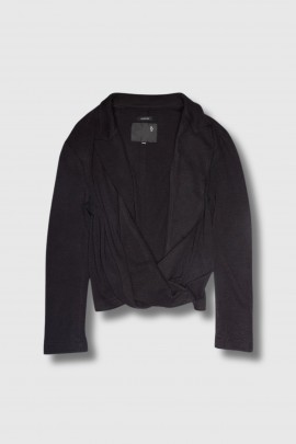 Twisted Lapel top black