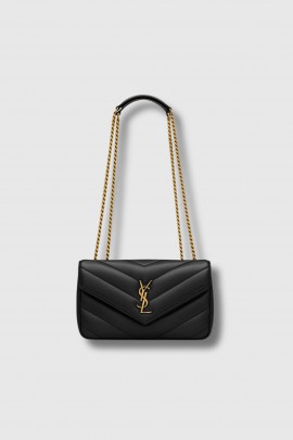 Sac Loulou Small en cuir noir