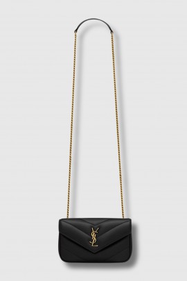 Sac Loulou Mini en cuir noir
