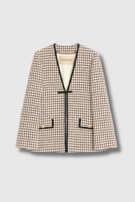 Veste en tweed pied de poule 