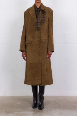 Camel suede coat