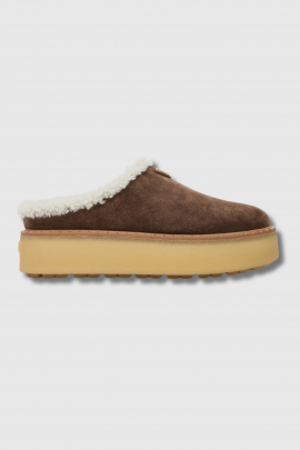 Sabbot fourré en veau velours cacao