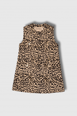 Gilet sans manches imprimé léopard