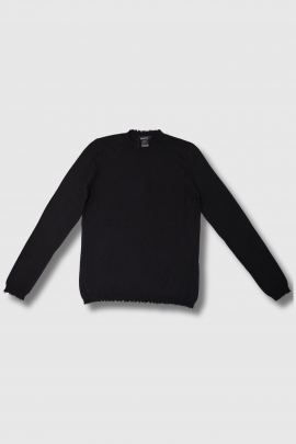 Pull iconique col rond noir