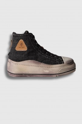 Basket Kurt en toile girs foncé