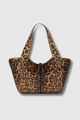 Sac Bea le 5 à 7 en cuir effet Pony Léopard