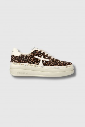 Micol 7034 leopard print trainers