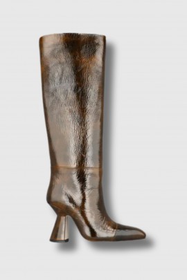 Sandy 08 yellow pull heeled boots