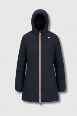 Sophie Stretch Thermo Double Navy/Black fitted down jacket