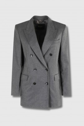 Dark grey double-breasted blazer