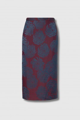 Jupe DYE jacquard bordeaux