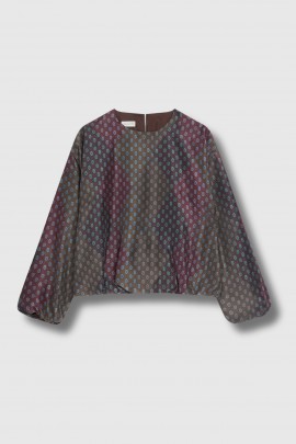 Burgundy printed top