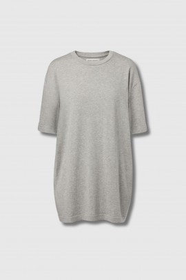 Rik T-shirt in grey cotton and cashmere