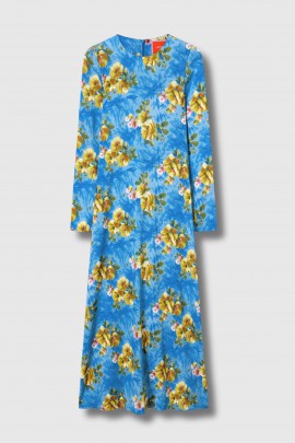 Robe Swing imprimé bleu 