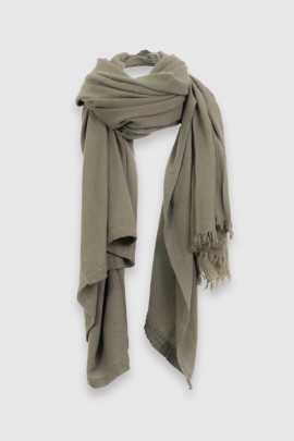 710 khaki cashmere scarf