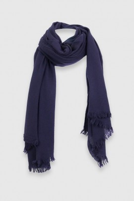 610 navy blue cashmere scarf