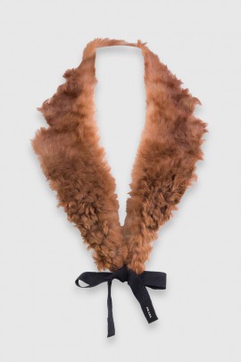 Col fourrure de mouton caramel