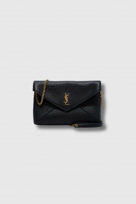 Black envelope pouch bag