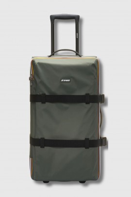 Blossac green nylon suitcase