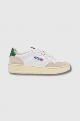 Baskets Medalist Suede Leather beige et vert