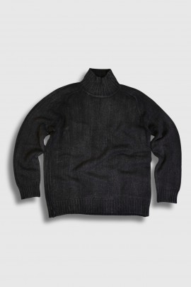 Pull col roulé gris