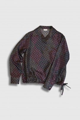 Cedal burgundy print blouse