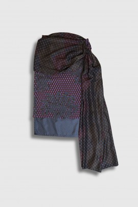 Jupe longue motif bordeaux