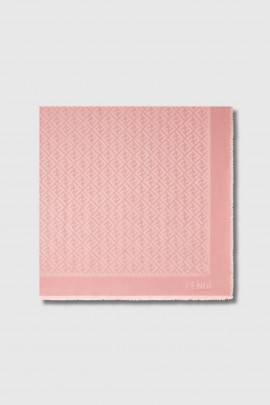 Pink silk and wool scarf