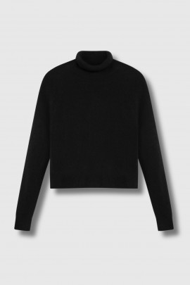 Black racoon turtleneck jumper