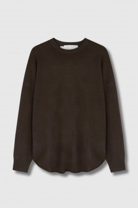 Pull Crew Hop en cachemire marron 
