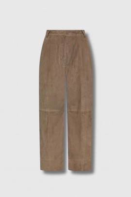Brown suede trousers