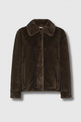 Veste en fourrure marron 