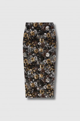 Tulle and sequin pencil skirt