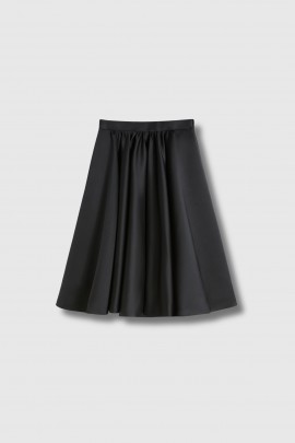 Jupe corolle en duchesse noir 