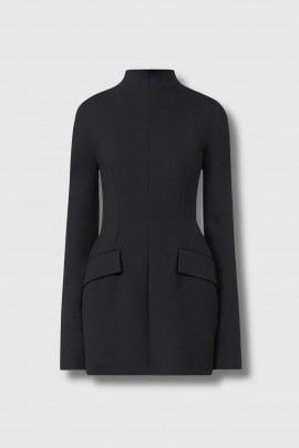 Robe courte avec côtés profilés noir 