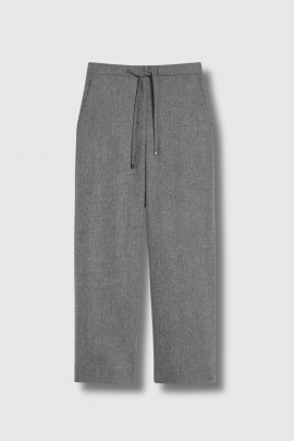 Grey wool jogging trousers