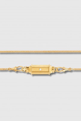 Collier baby locket gold diamant