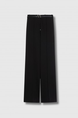 Black crepe trousers