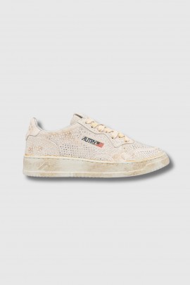 Ecru rhinestone Medalist trainers