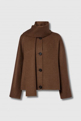 Short brown wool jacket