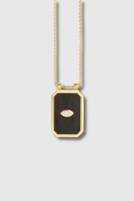 Collier Eye Ebony Scapular chaîne 44cm 