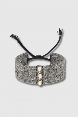 Lurex cuff and gold plates