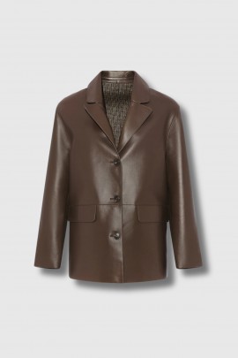 Brown leather jacket