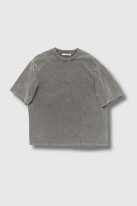 Faded black crew-neck T-shirt