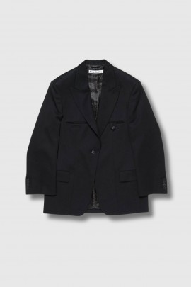 Oversized black single-breasted blazer