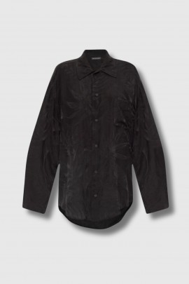 Black silk shirt