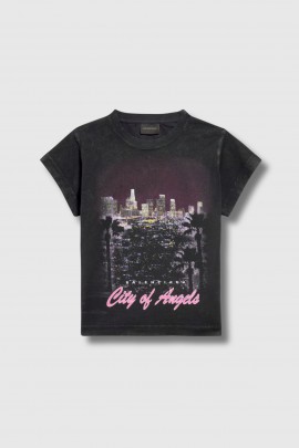 Black crop t-shirt City of Angels