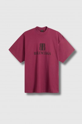 BB T-shirt in burgundy jersey