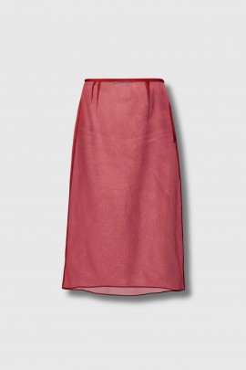 Burgundy organza skirt